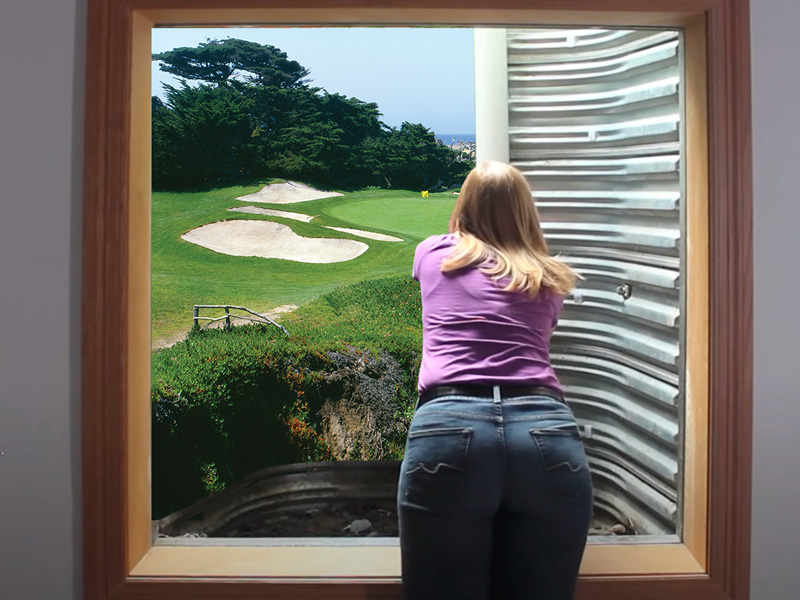 Installing a Golf Window Well Scene will transform your interior!