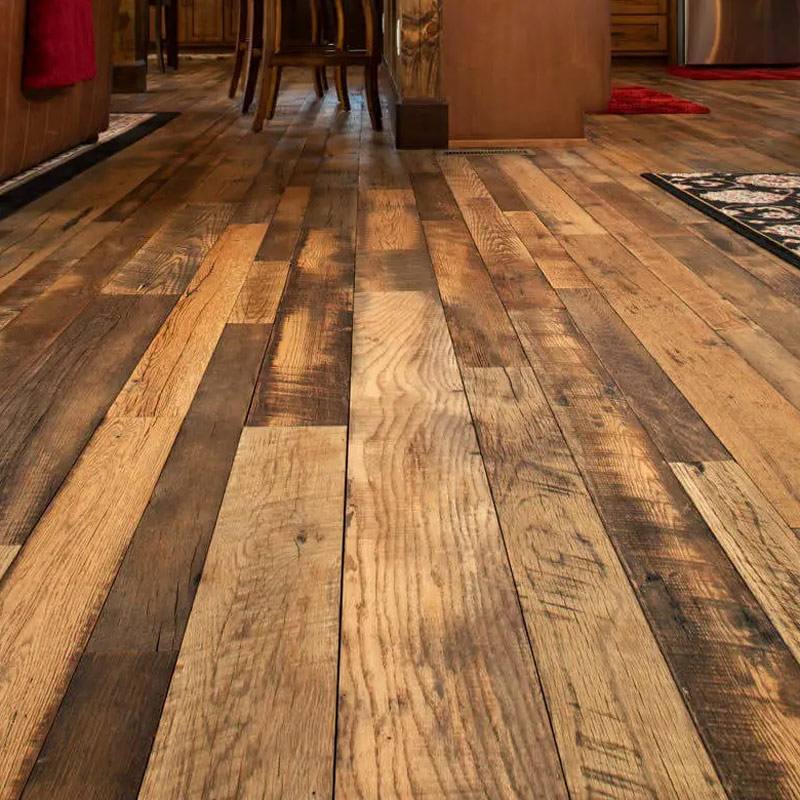Rustic wood floor upgrade